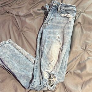American Eagle Outfitters Blue Boyfriend Jeans Distressed